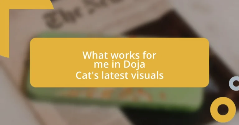 What works for me in Doja Cat’s latest visuals