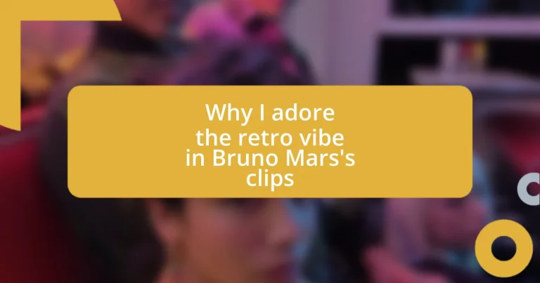 Why I adore the retro vibe in Bruno Mars’s clips